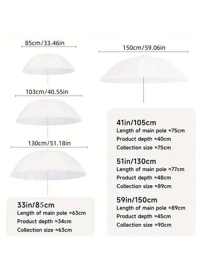 41 Inches 16 Rib Professional Photography Soft Light Umbrella Portable Fill Light Reflector For Live Broadcast Video Studio - Image 2